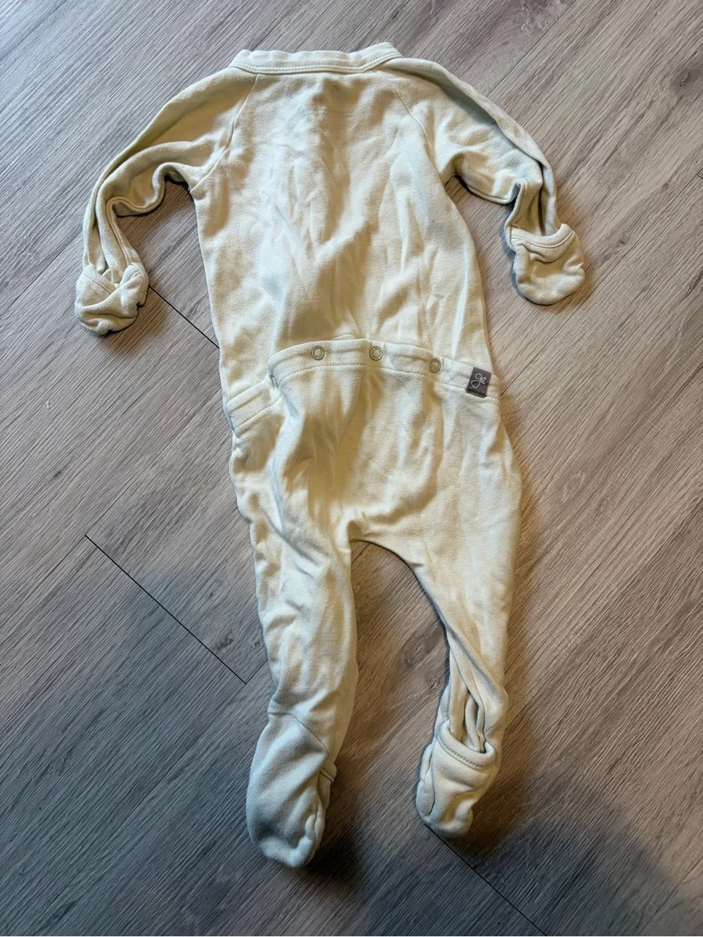 Cream Footed Baby One-Piece Zip Sleep and Play